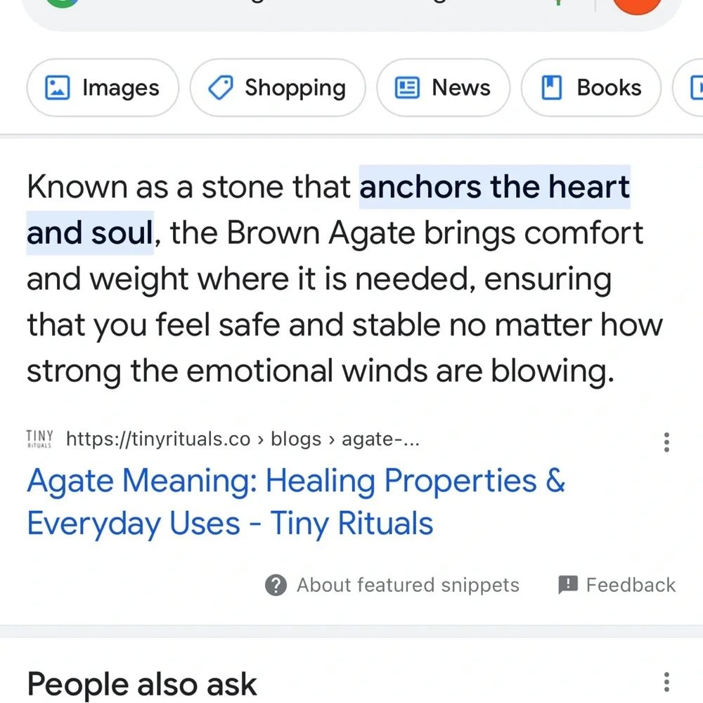 Brown Agate Heart on 19
